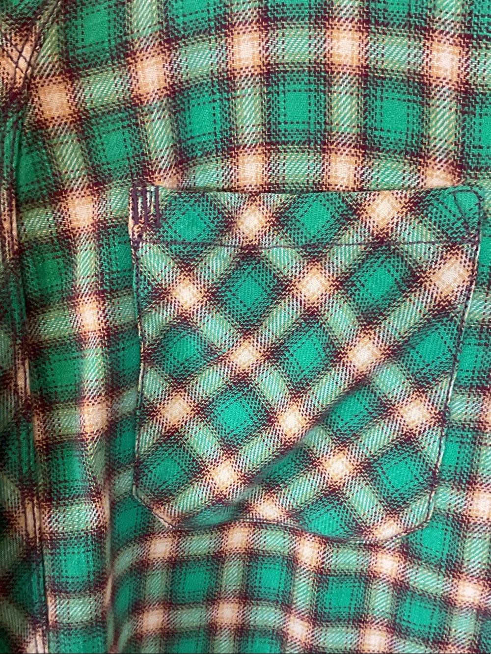 Urban Outfitters UO BDG Brixton Button Down Oversized Flannel Raw Edge Lg Plaid - Picture 9 of 12